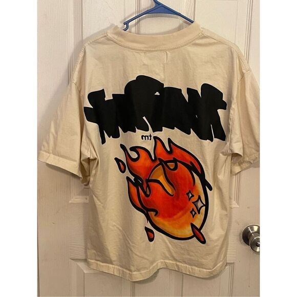 Hyde Park Mens Cream Coming In Hot Crewneck Short Sleeve T-Shirt Small - Picture 12 of 12